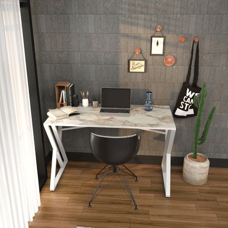 Gyza Metal Partical Board Computer Desk - Quality, Style, and Functionality for Your Home - Just Home Furniture™