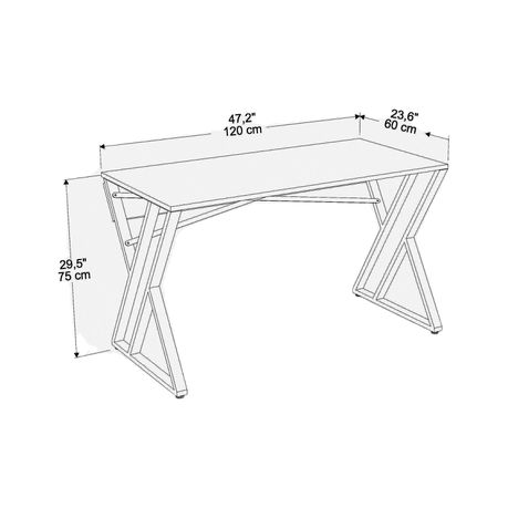 Gyza Metal Partical Board Computer Desk - Quality, Style, and Functionality for Your Home - Just Home Furniture™