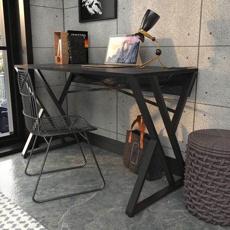 Gyza Metal Partical Board Computer Desk - Quality, Style, and Functionality for Your Home - Just Home Furniture™