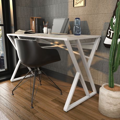 Gyza Metal Partical Board Computer Desk - Quality, Style, and Functionality for Your Home - Just Home Furniture™