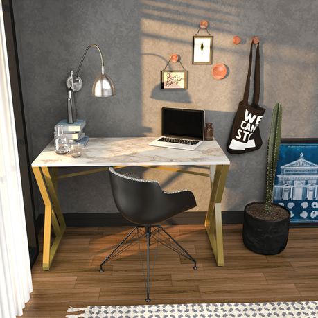 Gyza Metal Partical Board Computer Desk - Quality, Style, and Functionality for Your Home - Just Home Furniture™