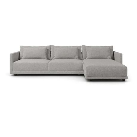 HM Kenji Wide L Sofa in Grey Velvet - Quality, Style, and Functionality for Your Home - Just Home Furniture™