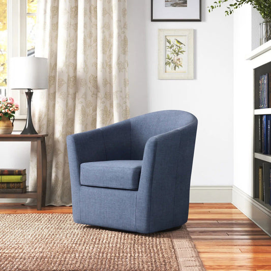 Hansell Upholstered Swivel Barrel Chair - Quality, Style, and Functionality for Your Home - Just Home Furniture™