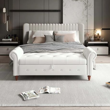 Hartzler White Faux Leather Flip Top Storage Bench - Quality, Style, and Functionality for Your Home - Just Home Furniture™