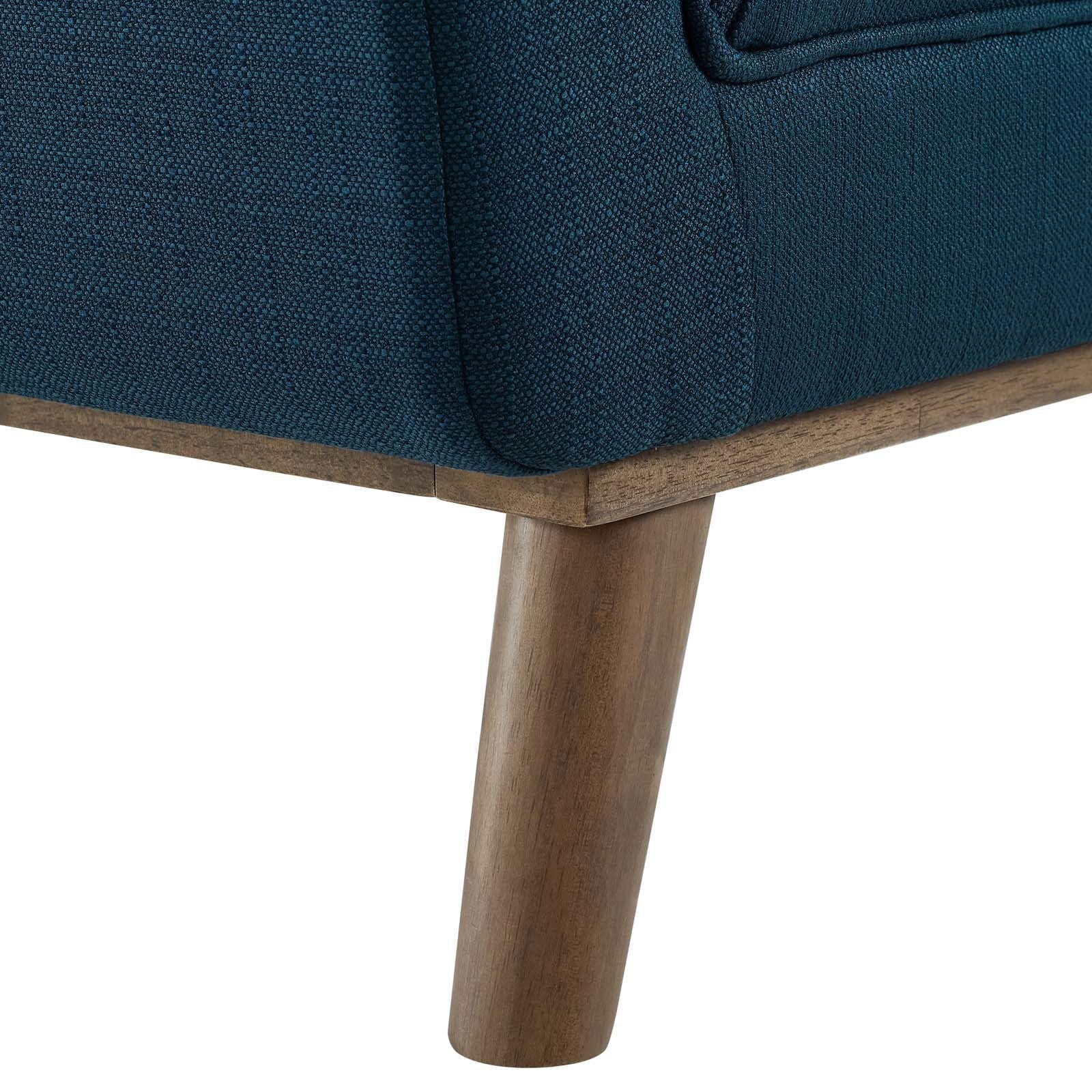 Haven Tufted Button Upholstered Fabric Accent Bench in Azure - Quality, Style, and Functionality for Your Home - Just Home Furniture™
