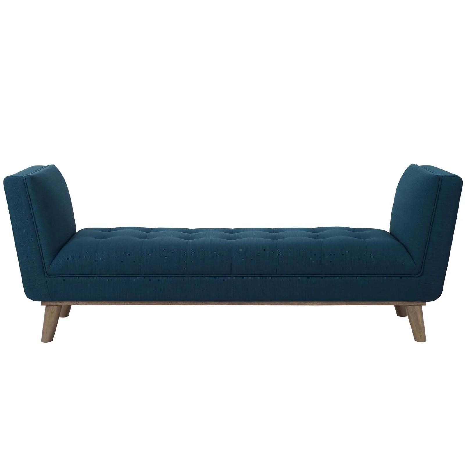 Haven Tufted Button Upholstered Fabric Accent Bench in Azure - Quality, Style, and Functionality for Your Home - Just Home Furniture™