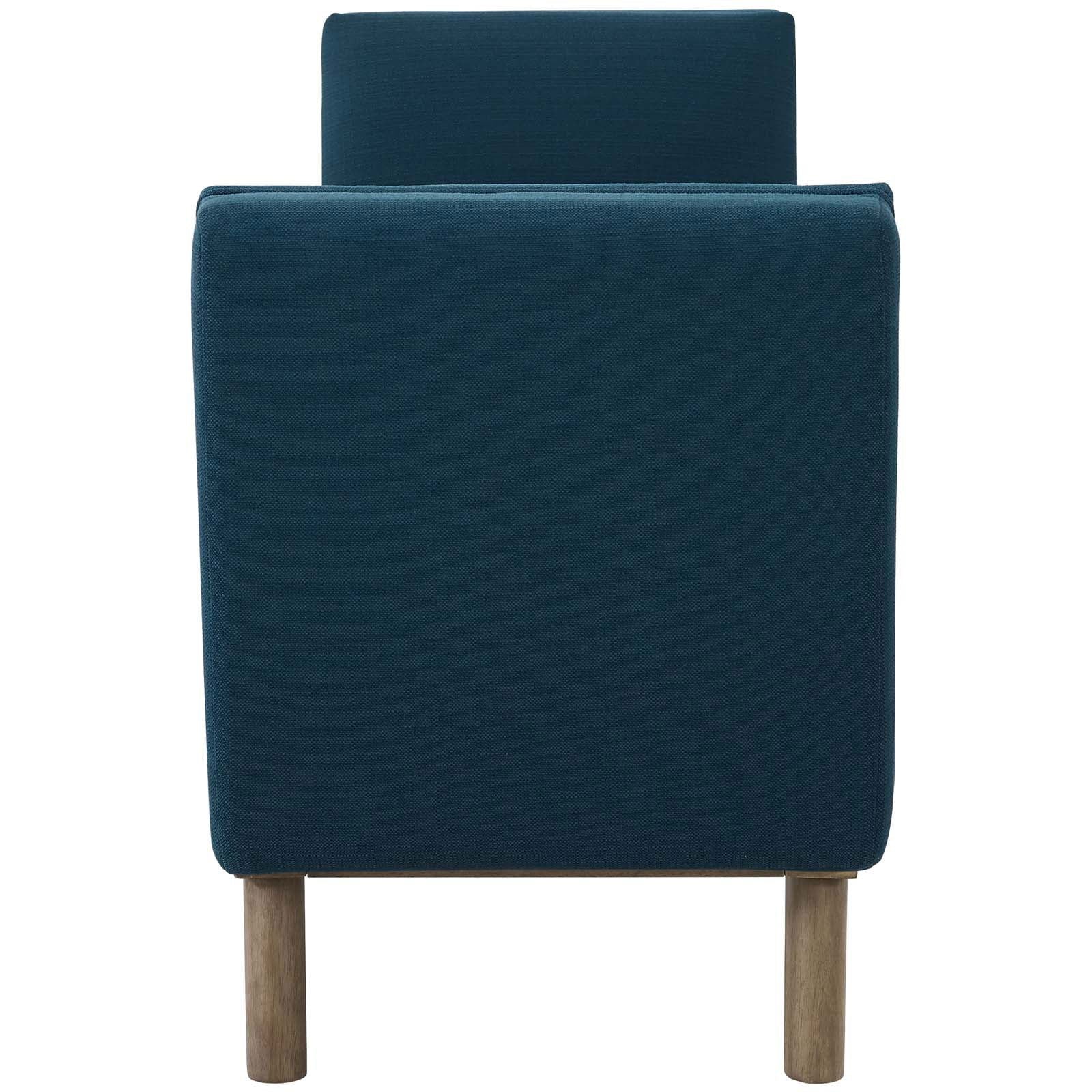 Haven Tufted Button Upholstered Fabric Accent Bench in Azure - Quality, Style, and Functionality for Your Home - Just Home Furniture™