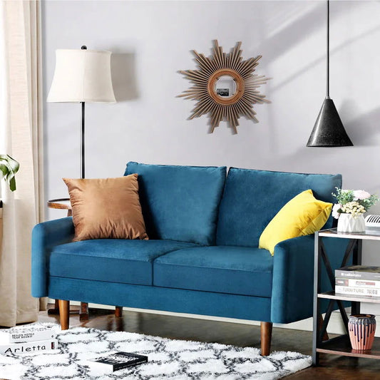 Hessville 56.3" Velvet Round Arm Loveseat - Quality, Style, and Functionality for Your Home - Just Home Furniture™