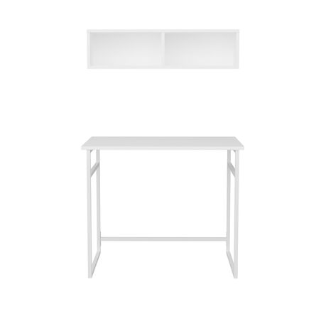 Hussum Computer Desk with Wall Shelf - Quality, Style, and Functionality for Your Home - Just Home Furniture™
