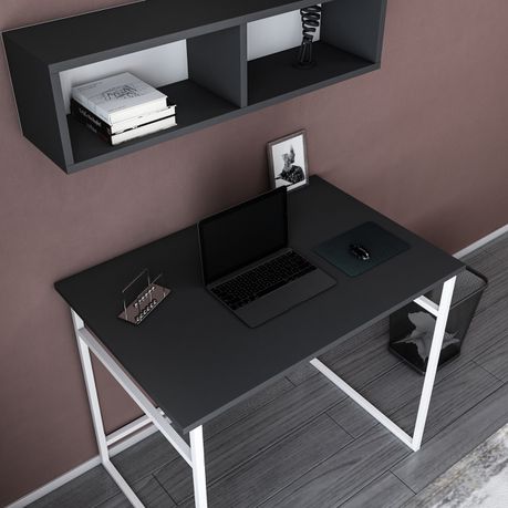 Hussum Computer Desk with Wall Shelf - Quality, Style, and Functionality for Your Home - Just Home Furniture™