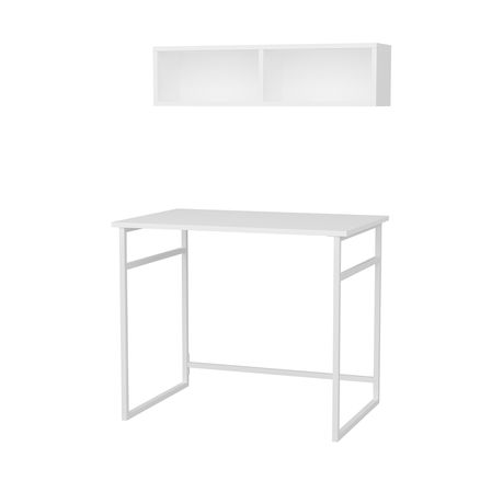 Hussum Computer Desk with Wall Shelf - Quality, Style, and Functionality for Your Home - Just Home Furniture™