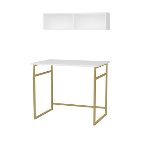 Hussum Computer Desk with Wall Shelf - Quality, Style, and Functionality for Your Home - Just Home Furniture™
