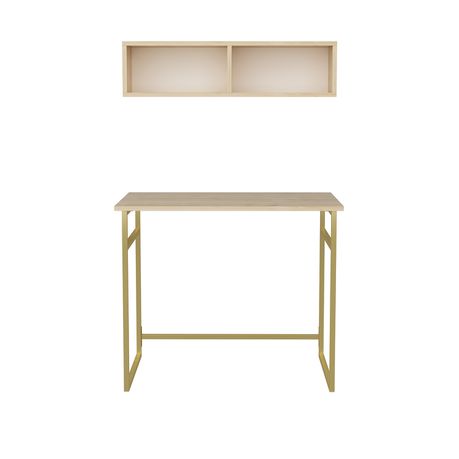 Hussum Computer Desk with Wall Shelf - Quality, Style, and Functionality for Your Home - Just Home Furniture™
