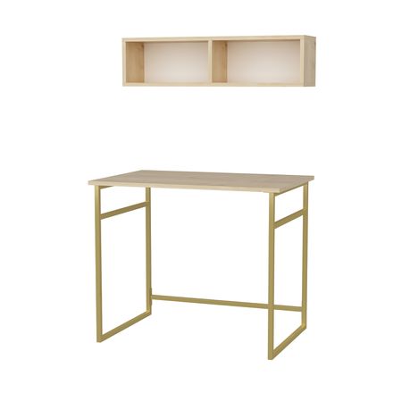 Hussum Computer Desk with Wall Shelf - Quality, Style, and Functionality for Your Home - Just Home Furniture™