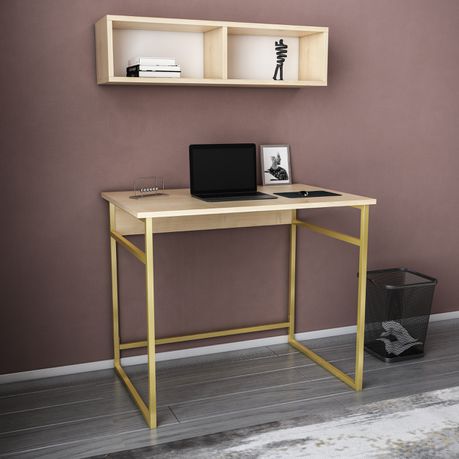 Hussum Computer Desk with Wall Shelf - Quality, Style, and Functionality for Your Home - Just Home Furniture™