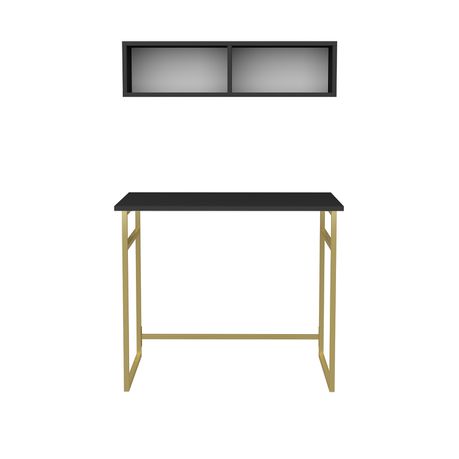 Hussum Computer Desk with Wall Shelf - Quality, Style, and Functionality for Your Home - Just Home Furniture™