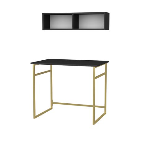 Hussum Computer Desk with Wall Shelf - Quality, Style, and Functionality for Your Home - Just Home Furniture™
