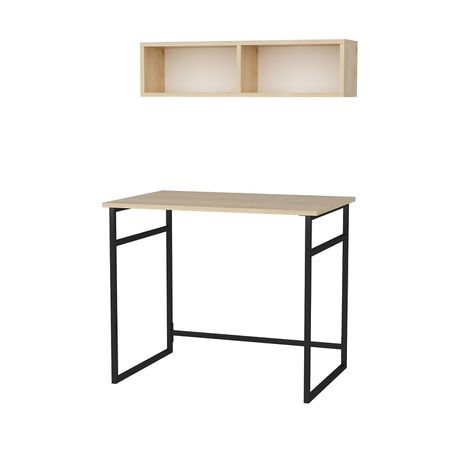 Hussum Computer Desk with Wall Shelf - Quality, Style, and Functionality for Your Home - Just Home Furniture™