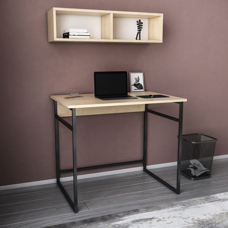 Hussum Computer Desk with Wall Shelf - Quality, Style, and Functionality for Your Home - Just Home Furniture™