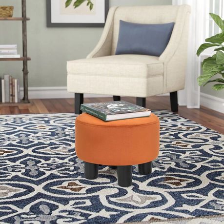 JHF Footy Round Upholstered Ottoman - Quality, Style, and Functionality for Your Home - Just Home Furniture™