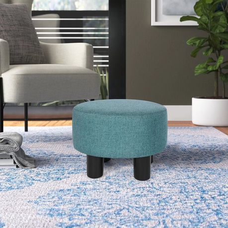 JHF Footy Round Upholstered Ottoman - Quality, Style, and Functionality for Your Home - Just Home Furniture™