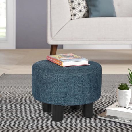 JHF Footy Round Upholstered Ottoman - Quality, Style, and Functionality for Your Home - Just Home Furniture™