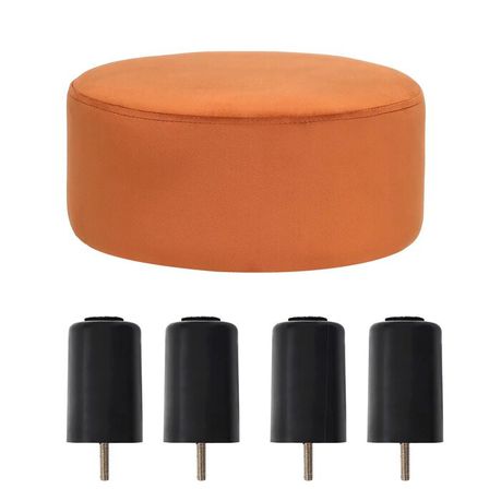 JHF Footy Round Upholstered Ottoman - Quality, Style, and Functionality for Your Home - Just Home Furniture™