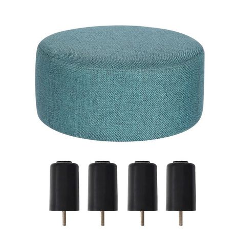 JHF Footy Round Upholstered Ottoman - Quality, Style, and Functionality for Your Home - Just Home Furniture™