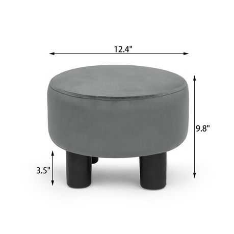 JHF Footy Round Upholstered Ottoman - Quality, Style, and Functionality for Your Home - Just Home Furniture™