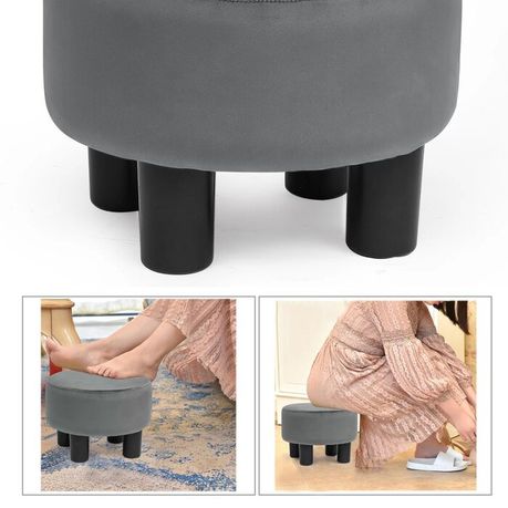 JHF Footy Round Upholstered Ottoman - Quality, Style, and Functionality for Your Home - Just Home Furniture™