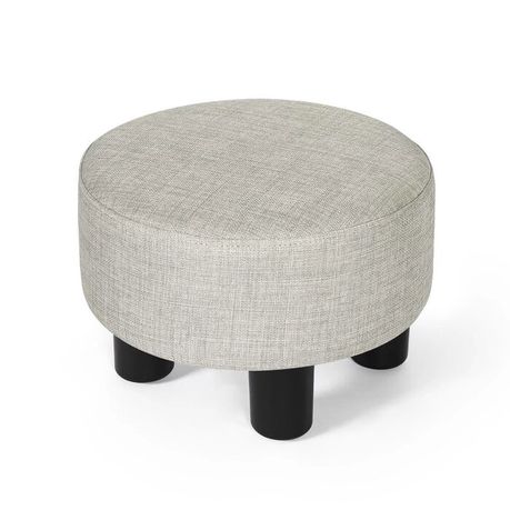 JHF Footy Round Upholstered Ottoman - Quality, Style, and Functionality for Your Home - Just Home Furniture™