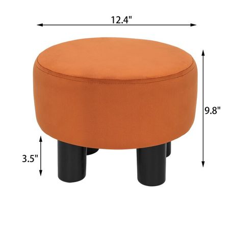 JHF Footy Round Upholstered Ottoman - Quality, Style, and Functionality for Your Home - Just Home Furniture™