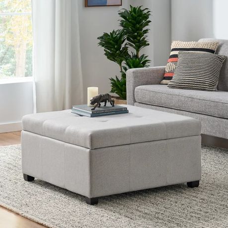 Jamil Upholstered Storage Ottoman - Quality, Style, and Functionality for Your Home - Just Home Furniture™