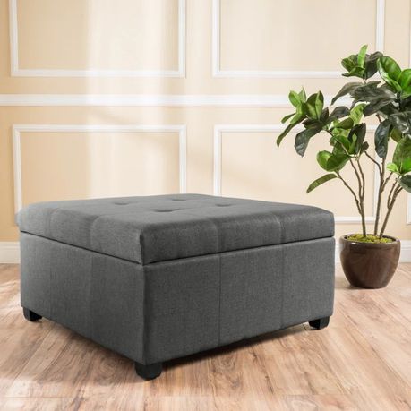 Jamil Upholstered Storage Ottoman - Quality, Style, and Functionality for Your Home - Just Home Furniture™