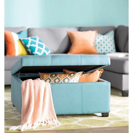 Jamil Upholstered Storage Ottoman - Quality, Style, and Functionality for Your Home - Just Home Furniture™