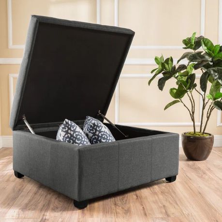 Jamil Upholstered Storage Ottoman - Quality, Style, and Functionality for Your Home - Just Home Furniture™