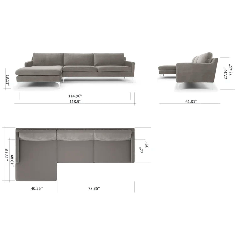 Jones 2 - Piece Upholstered Sectional - Quality, Style, and Functionality for Your Home - Just Home Furniture™
