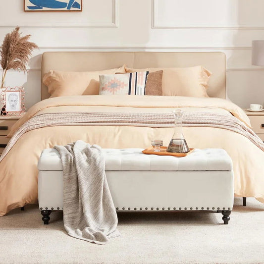 Katz 50.4'' Wide Tufted Rectangle Storage Ottoman - Quality, Style, and Functionality for Your Home - Just Home Furniture™