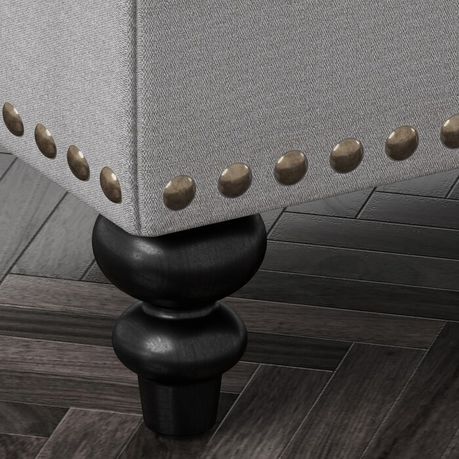Katz Classic Upholstered Storage Ottoman in Grey Beige - Quality, Style, and Functionality for Your Home - Just Home Furniture™