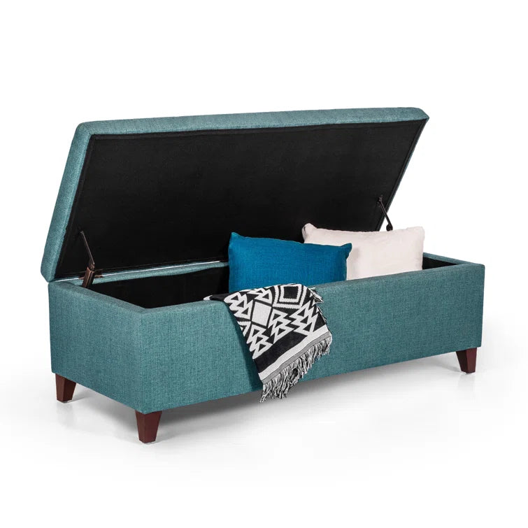 Kavanaugh Linen Blend Upholstered Storage Bench - Quality, Style, and Functionality for Your Home - Just Home Furniture™