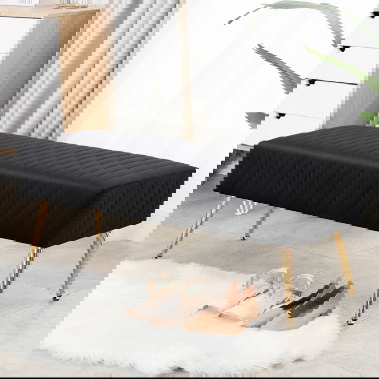 Khiron Velvet Upholstered Bench - Quality, Style, and Functionality for Your Home - Just Home Furniture™