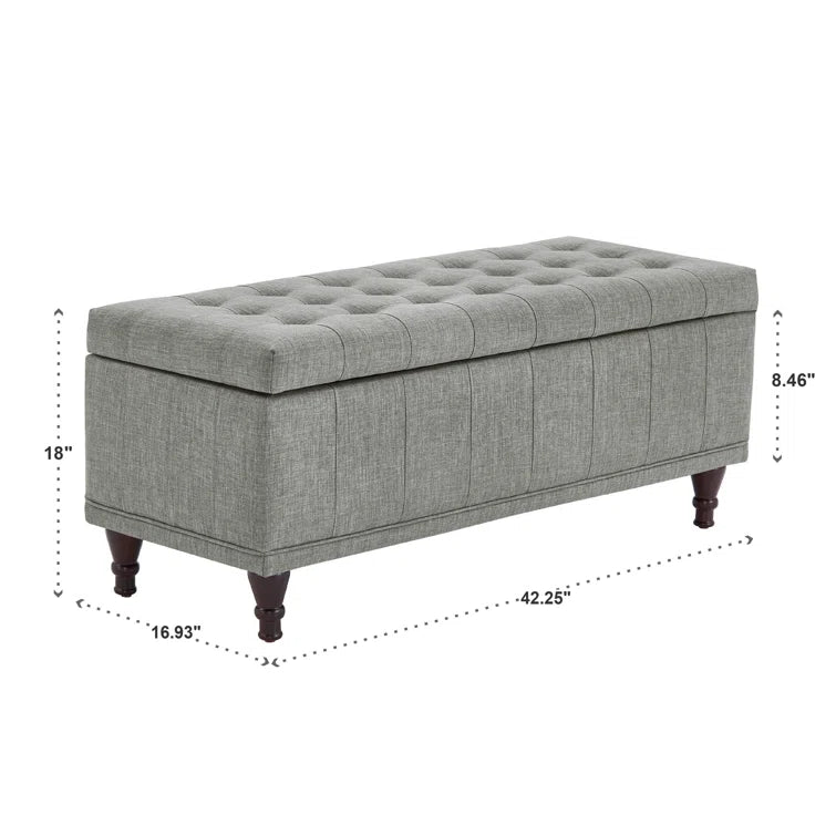Klaus Polyester Blend Upholstered Storage Bench - Quality, Style, and Functionality for Your Home - Just Home Furniture™