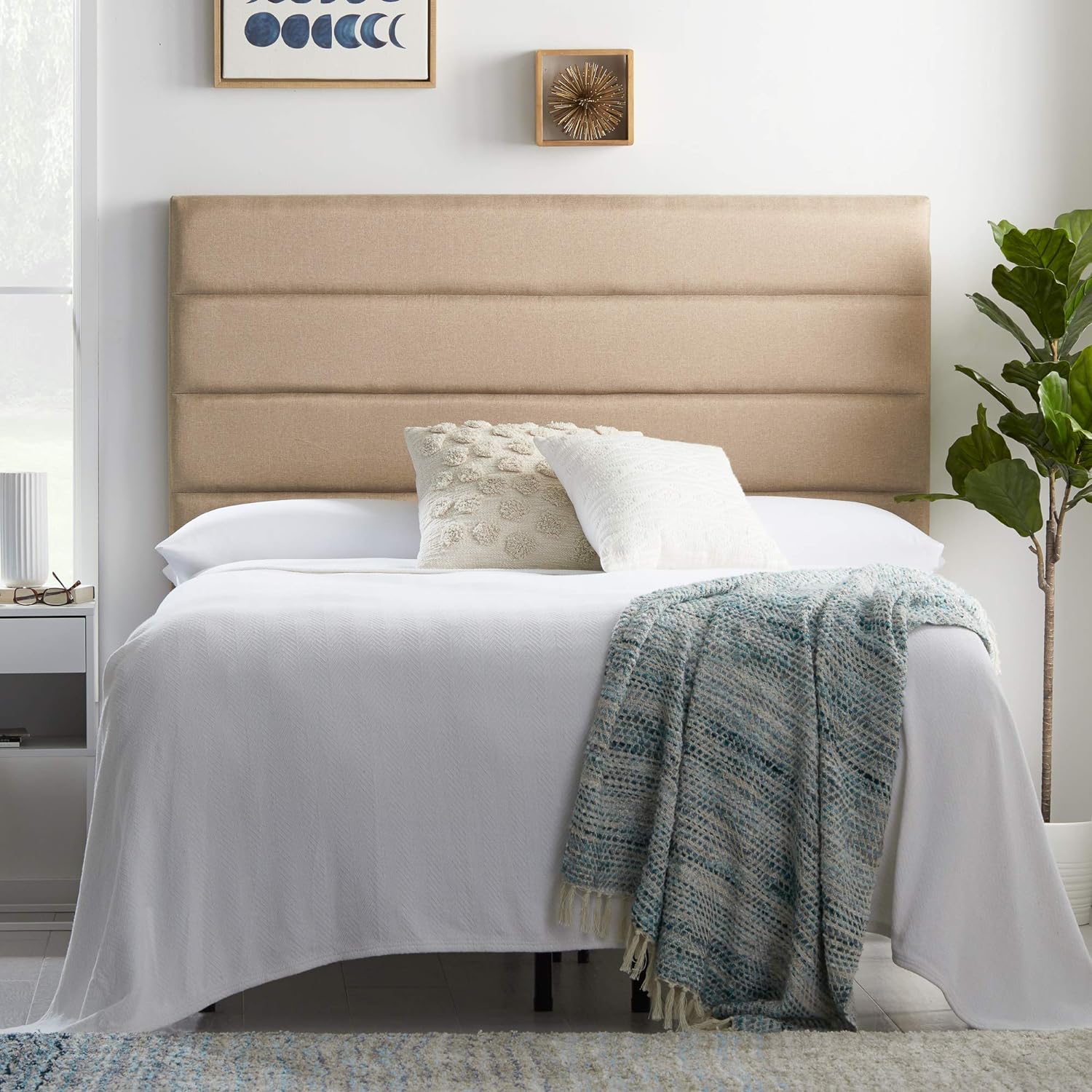 LUCID Modern Upholstered Horizontal Tufted Headboard - Quality, Style, and Functionality for Your Home - Just Home Furniture™