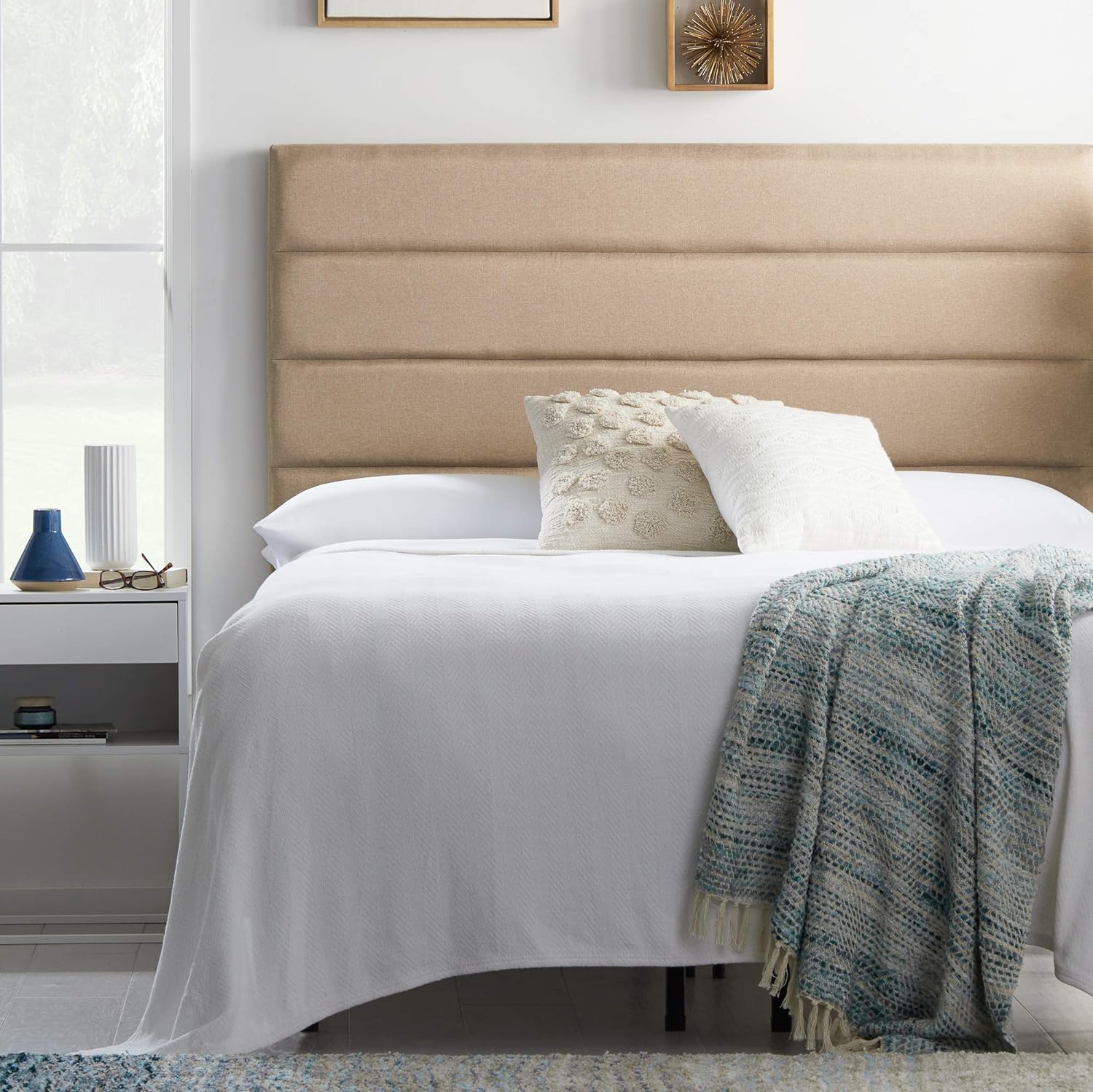 LUCID Modern Upholstered Horizontal Tufted Headboard - Quality, Style, and Functionality for Your Home - Just Home Furniture™