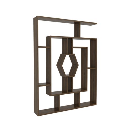 Labrina 53'' Tall Geometric Bookcase - Quality, Style, and Functionality for Your Home - Just Home Furniture™