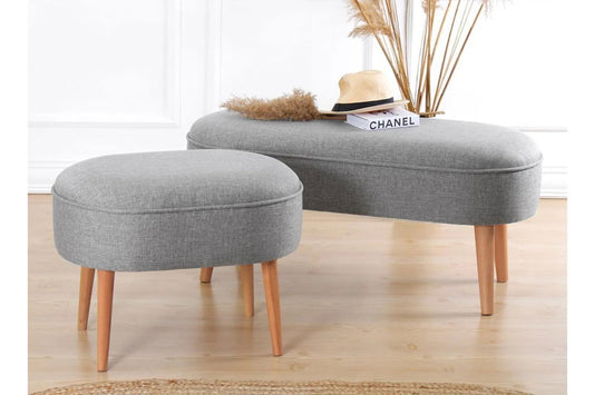 Lednok Bench Ottoman - Grey - Quality, Style, and Functionality for Your Home - Just Home Furniture™