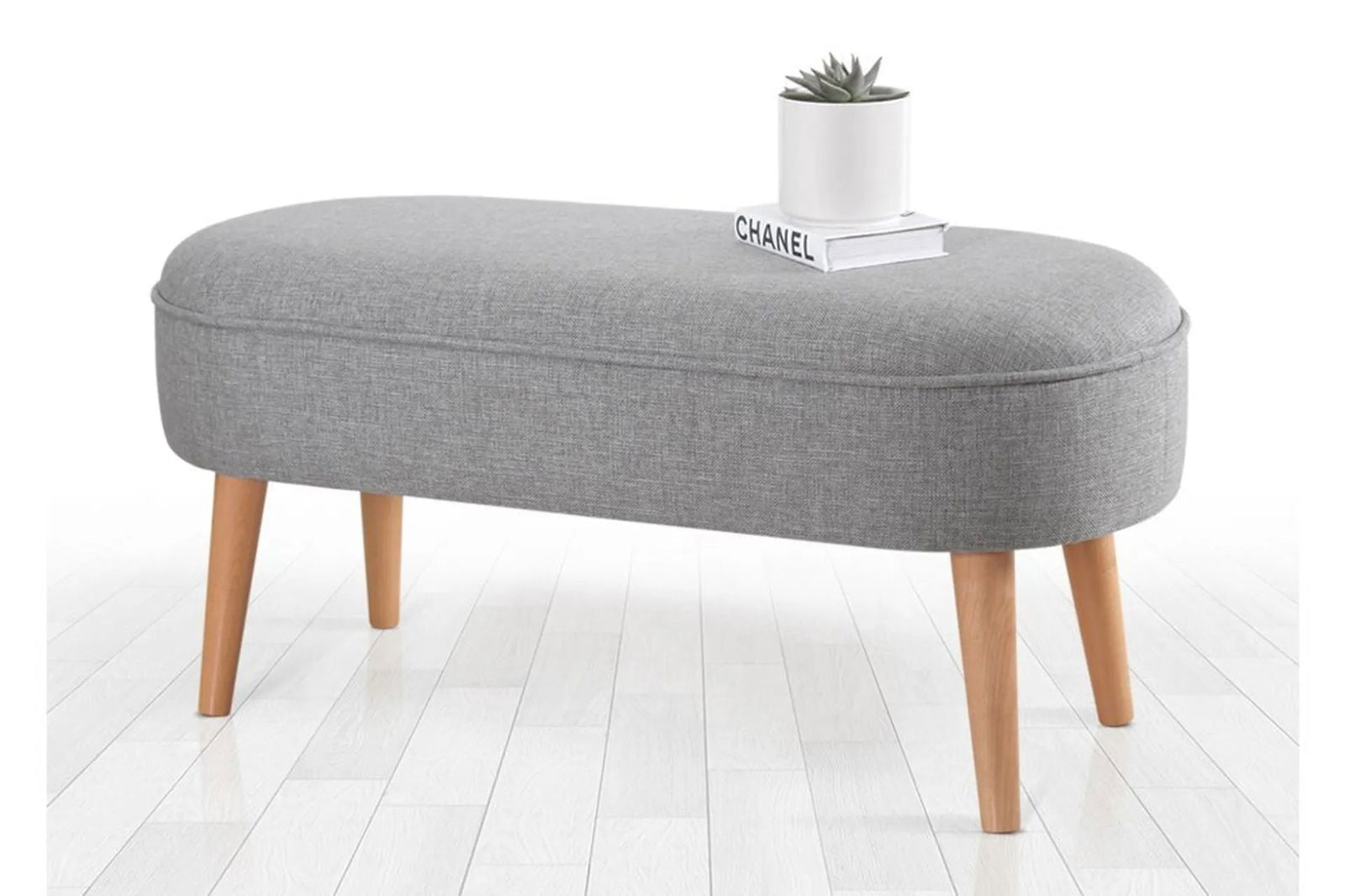 Lednok Bench Ottoman - Grey - Quality, Style, and Functionality for Your Home - Just Home Furniture™