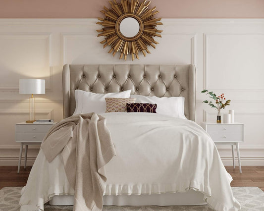 Lillian August Modern Wingback Upholstered Headboard - Quality, Style, and Functionality for Your Home - Just Home Furniture™