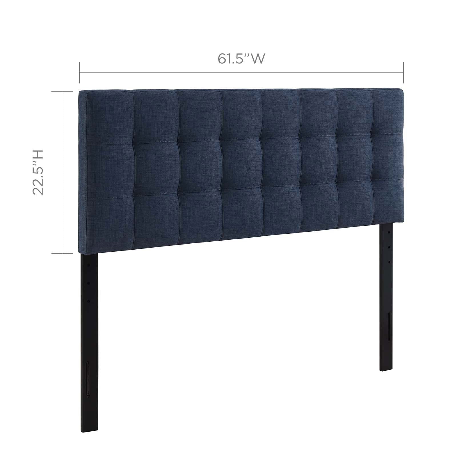 Lily Queen Upholstered Fabric Headboard in Navy - Quality, Style, and Functionality for Your Home - Just Home Furniture™