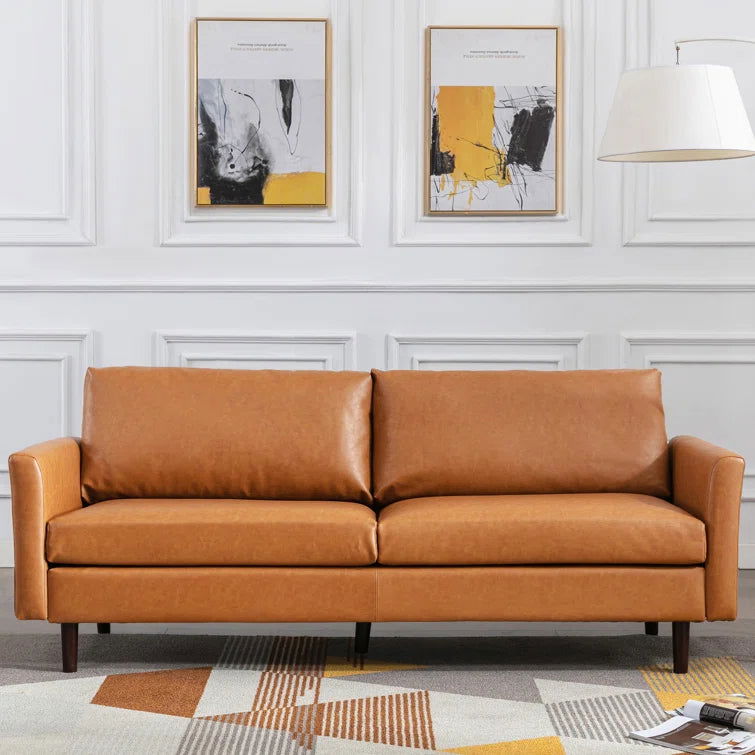 Louvre 80.3'' Vegan Leather Sofa - Quality, Style, and Functionality for Your Home - Just Home Furniture™